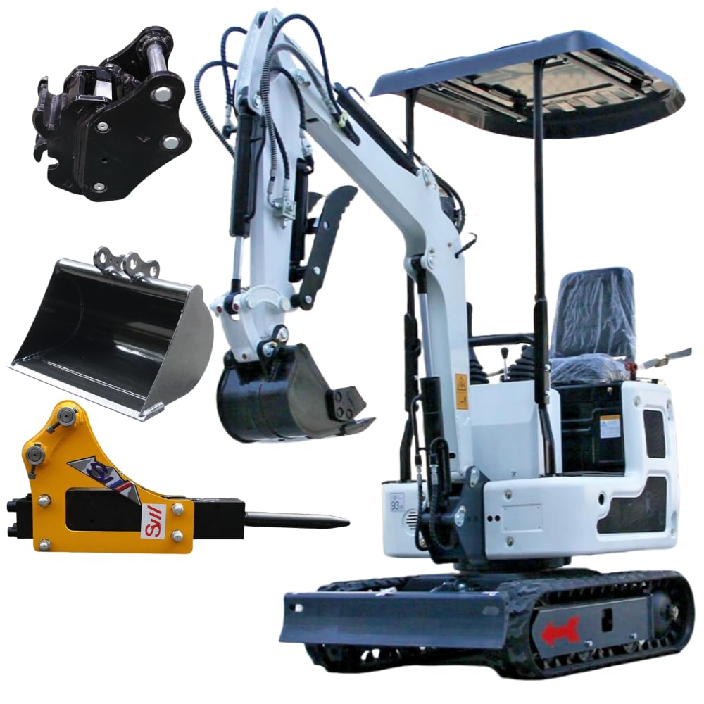 Amazon.com: DigSwift 1.2 Ton Full Hydraulic Crawler Mini Excavator